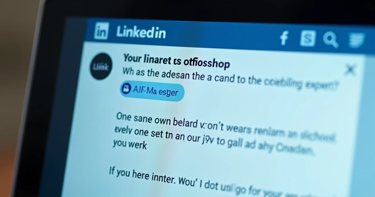 Mensagem personalizada enviada via DM no LinkedIn com anexo de isca digital