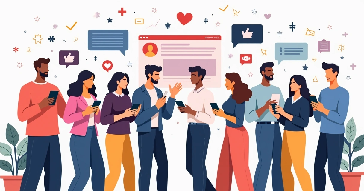 Eleitores interagindo em postagem de campanha digital