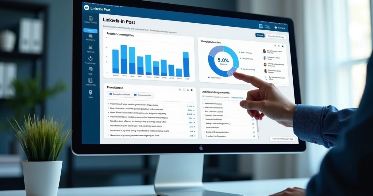 Dashboard com análise de engajamento e comentários no LinkedIn 