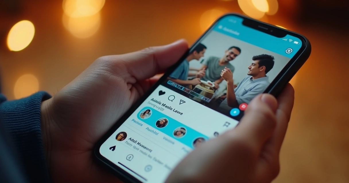 Celular mostrando várias curtidas e comentários em vídeo nas redes sociais 