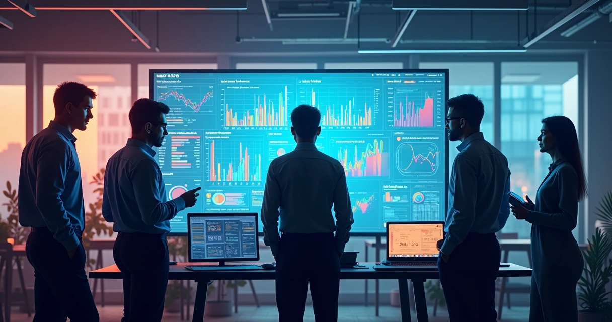 Equipe de dados analisando padrões de compra em empresa de varejo 