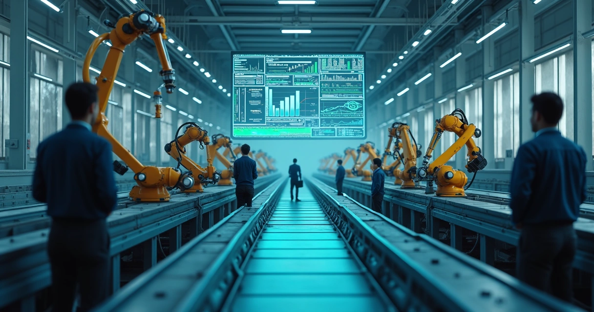 Engenharia de IA aplicada na linha de produção industrial com painéis de dados