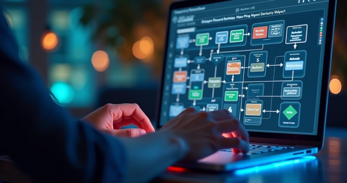 Fluxo visual de prompts personalizados para criação de pautas 