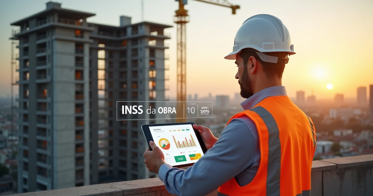 Engenheiro segurando tablet em frente a grua e edifício em construção 