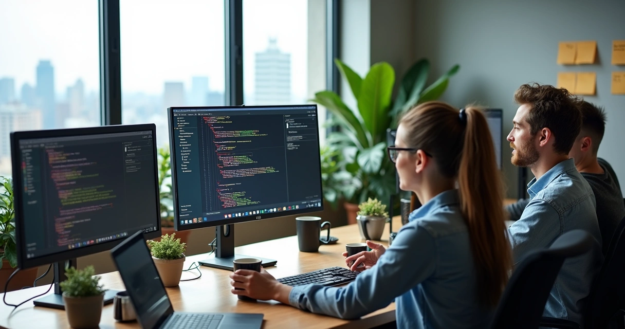 Equipe de engenharia remota em videoconferência colaborando em um projeto 