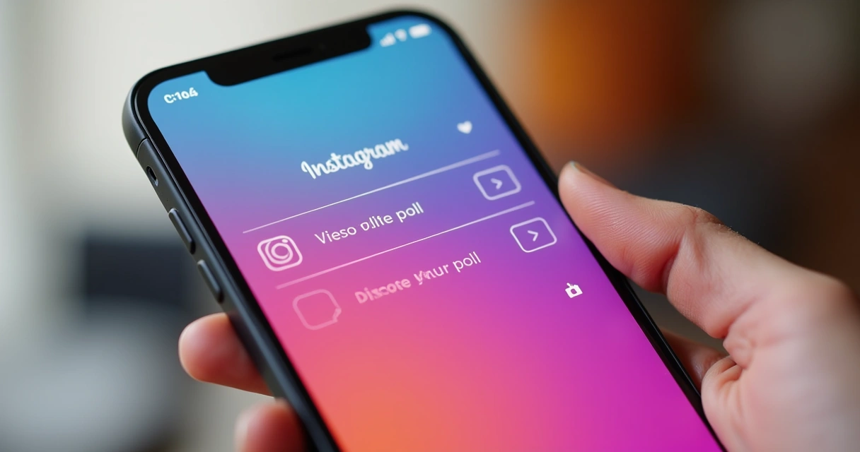 Exemplo de tela de enquete em um Story do Instagram 