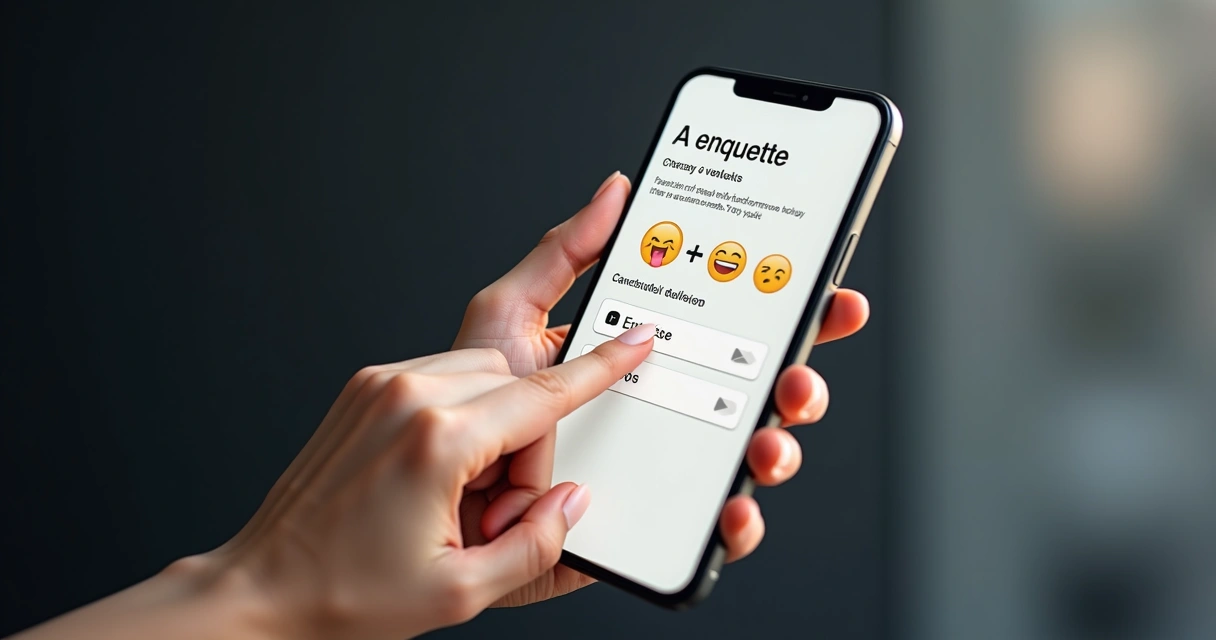 Leitor respondendo enquete em boletim digital 