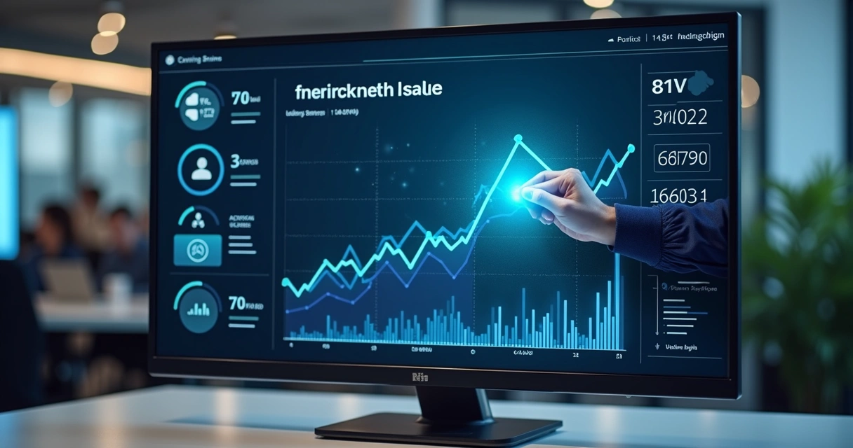 Painel digital mostrando atualização de dados de empresas