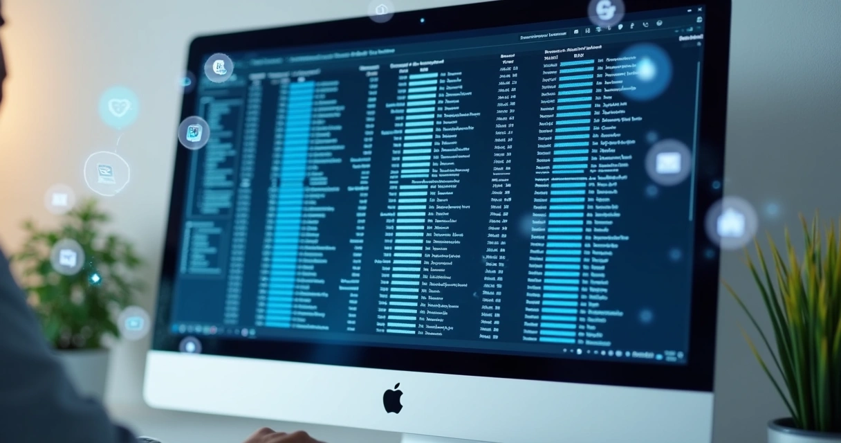 Dados de clientes sendo enriquecidos em tela digital 