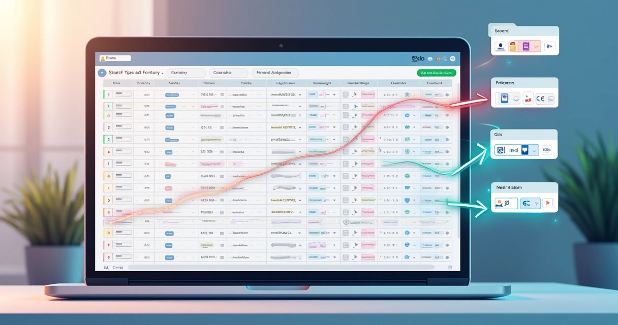 Planilha digital ganhando novos campos de informação e dados atualizados 