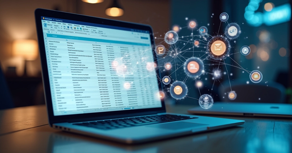 Planilhas sendo enriquecidas com dados em computadores 