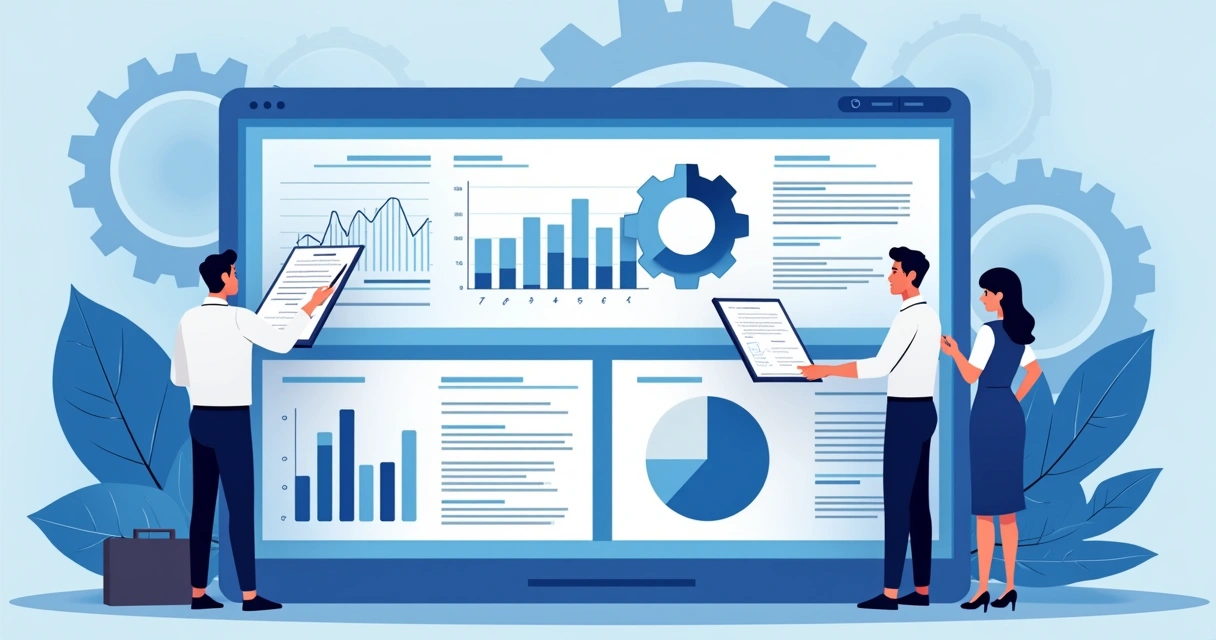 Ilustração de enriquecimento de dados comerciais B2B 