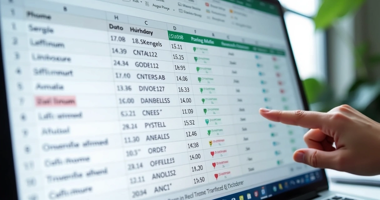 Tela de computador com planilha de leads sendo enriquecida e novos dados surgindo 