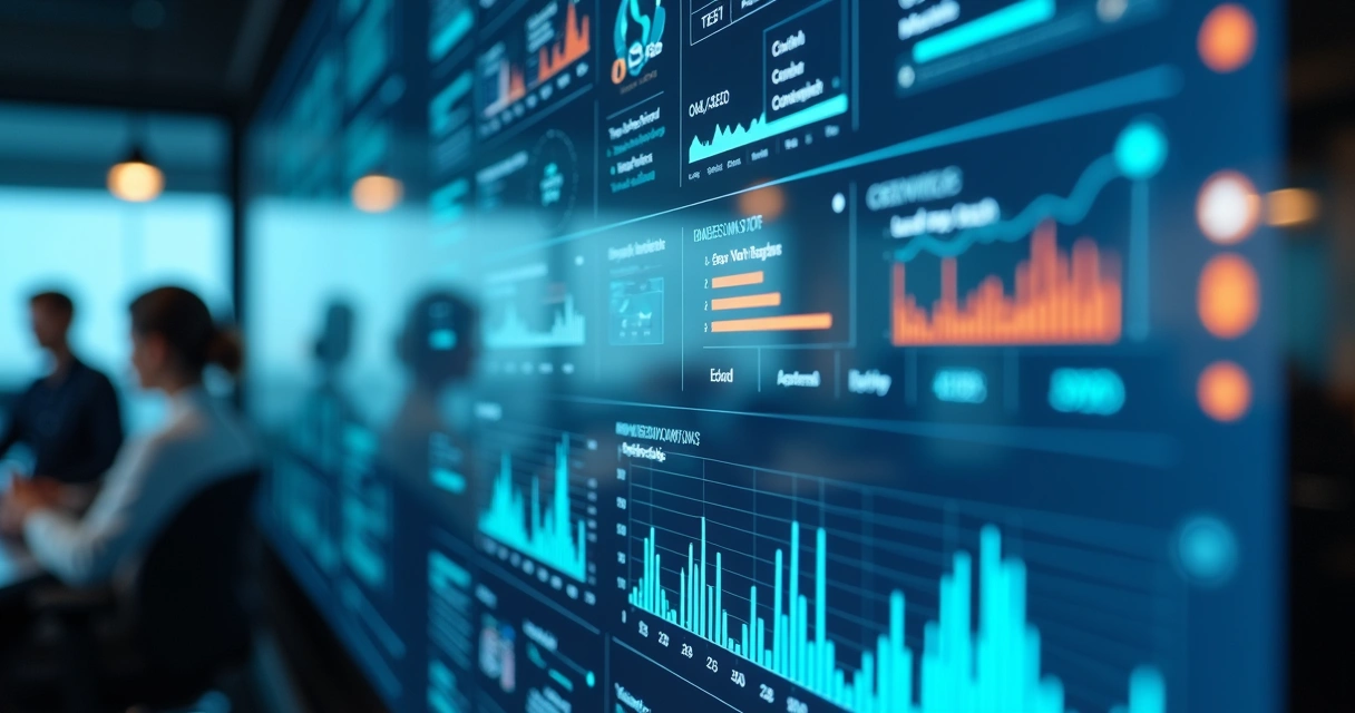 Painel digital com gráficos e dados cadastrais enriquecidos em operação de atendimento 