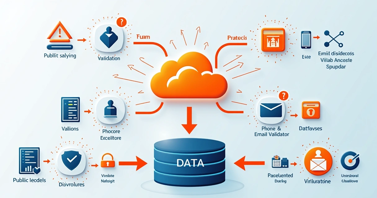 Fluxo visual mostrando enriquecimento de dados cadastrais 