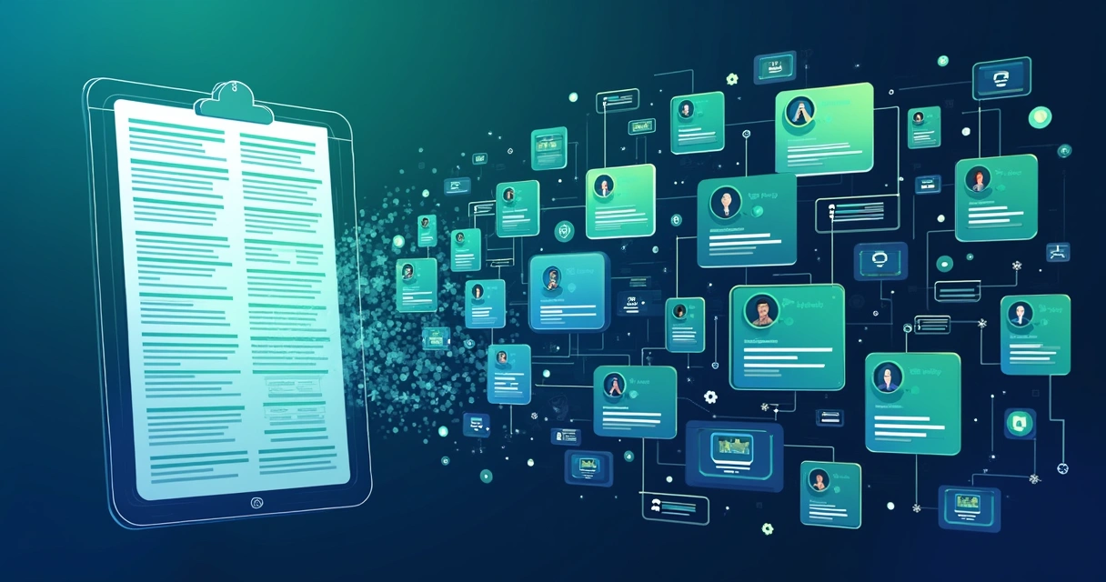 Planilha transformando-se em perfis completos e detalhados de clientes 