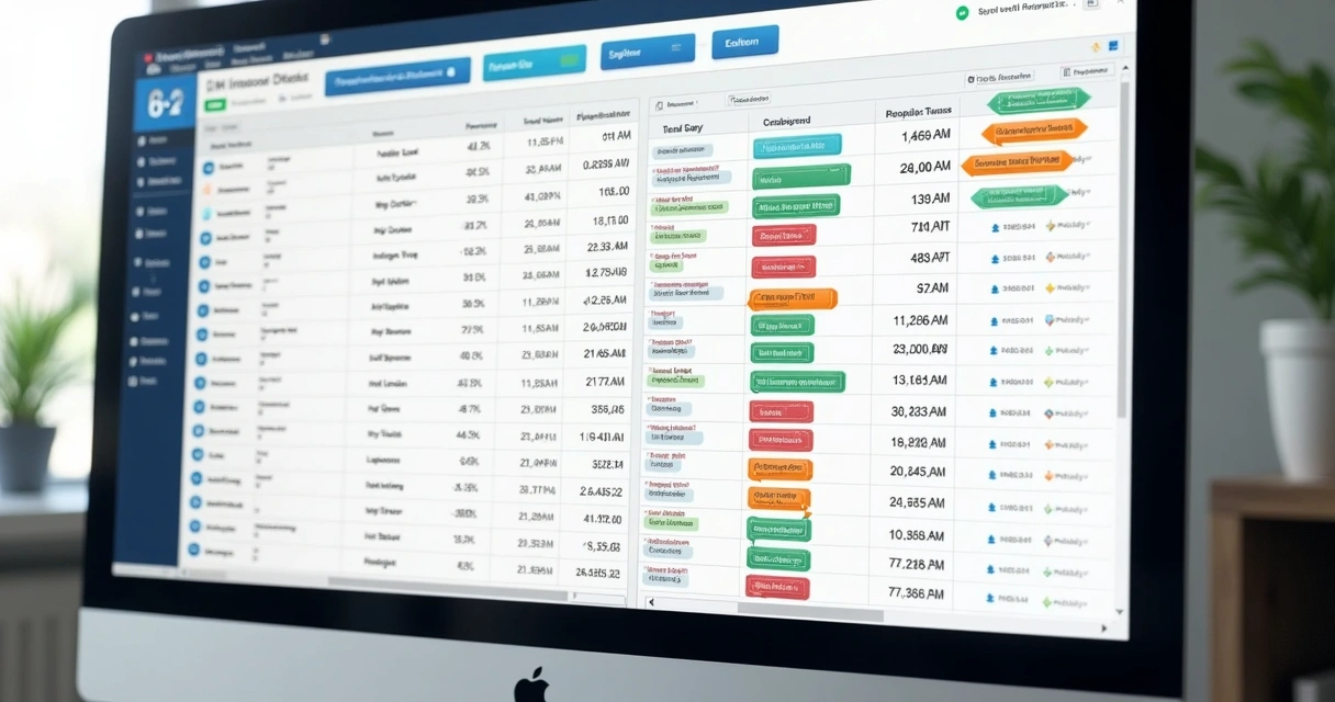 Leads Qualificados: Guia Prático Para Impulsionar Vendas B2B 3 Dashboard de CRM mostrando enriquecimento de dados de leads em planilha