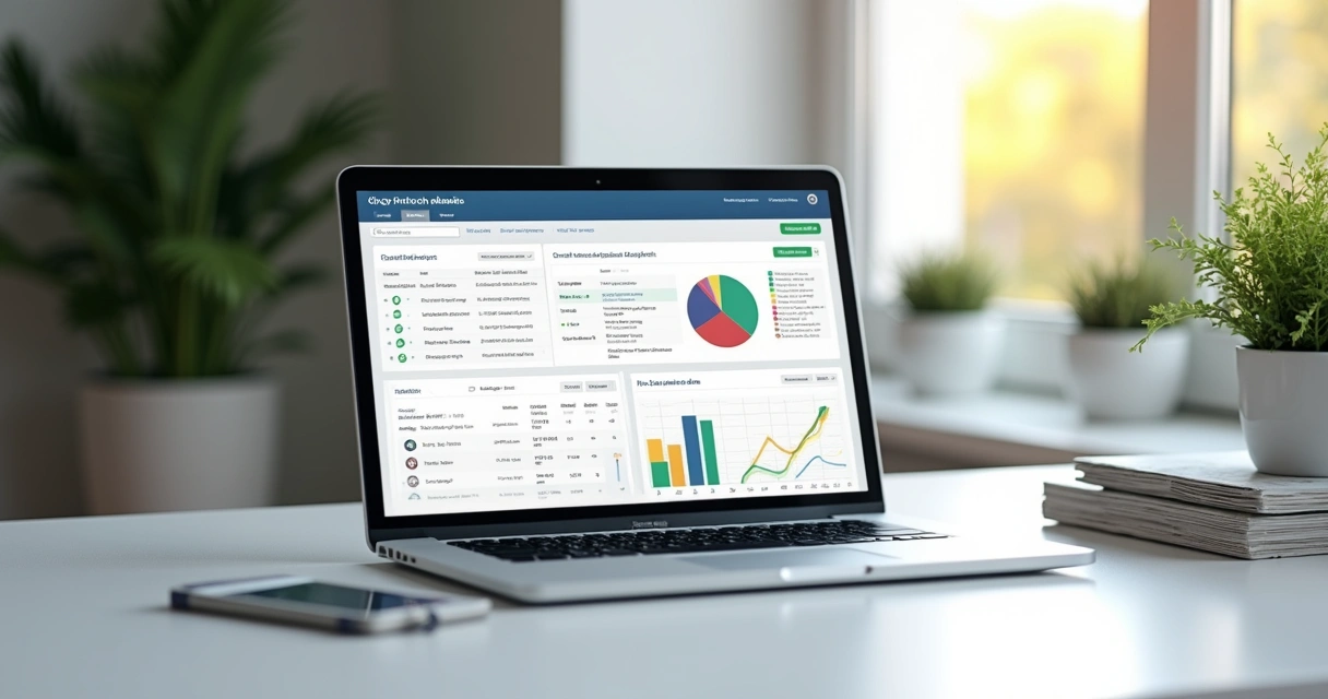 Ilustração de tela de computador com enriquecimento de dados cadastrais 