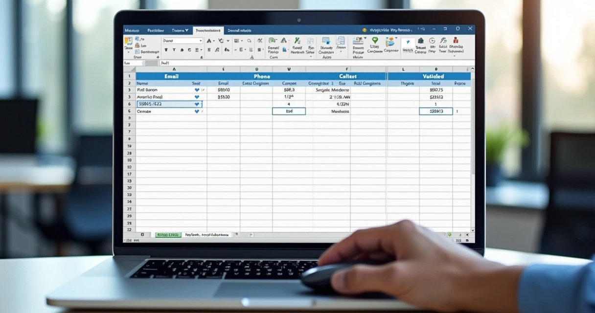 Tela de enriquecimento de dados preenchendo automaticamente células de uma planilha 