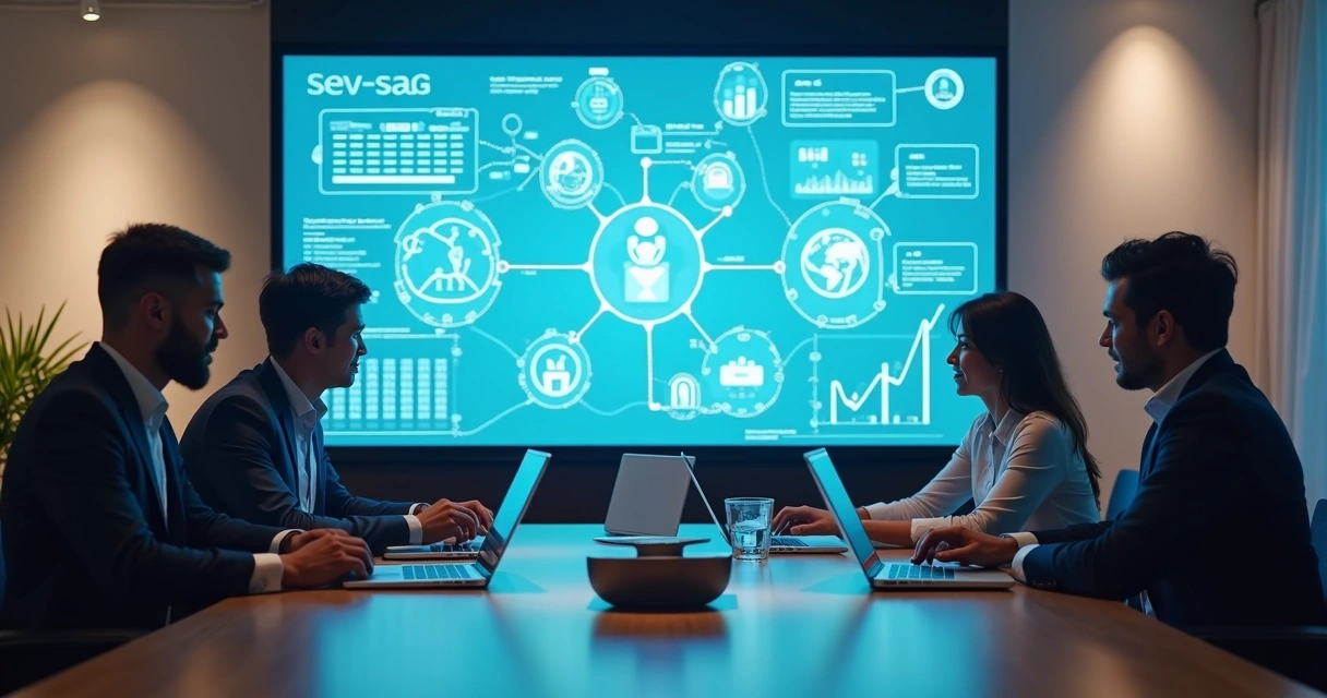 Time usando software para enriquecer dados de clientes 