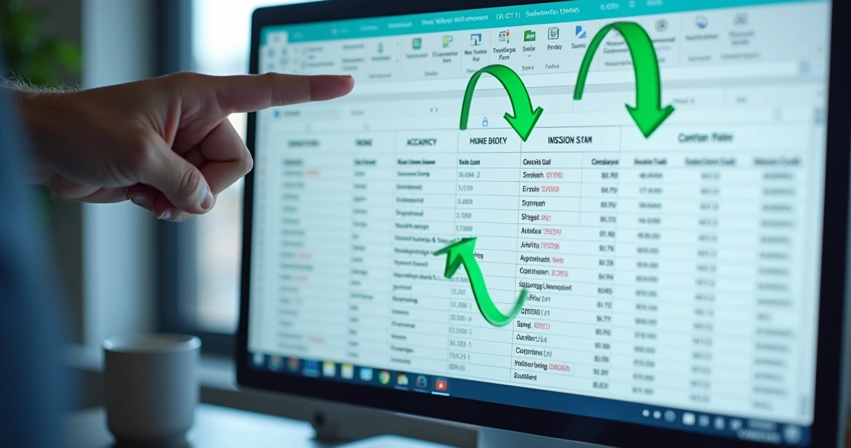 Planilha com dados de leads sendo preenchida automaticamente por software 