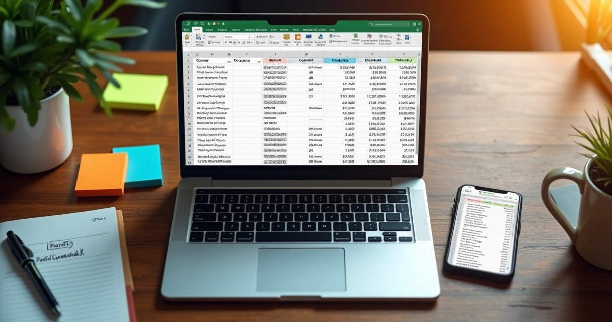 Planilha de leads empresariais sendo enriquecida com dados cadastrais 
