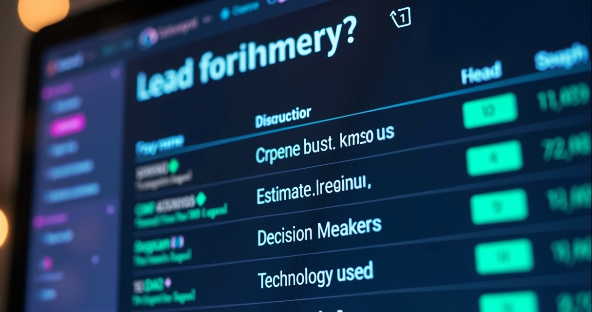 Leads de Clientes: Como Gerar, Qualificar e Converter em Vendas 7 Planilha digital com colunas de dados de enriquecimento para leads empresariais