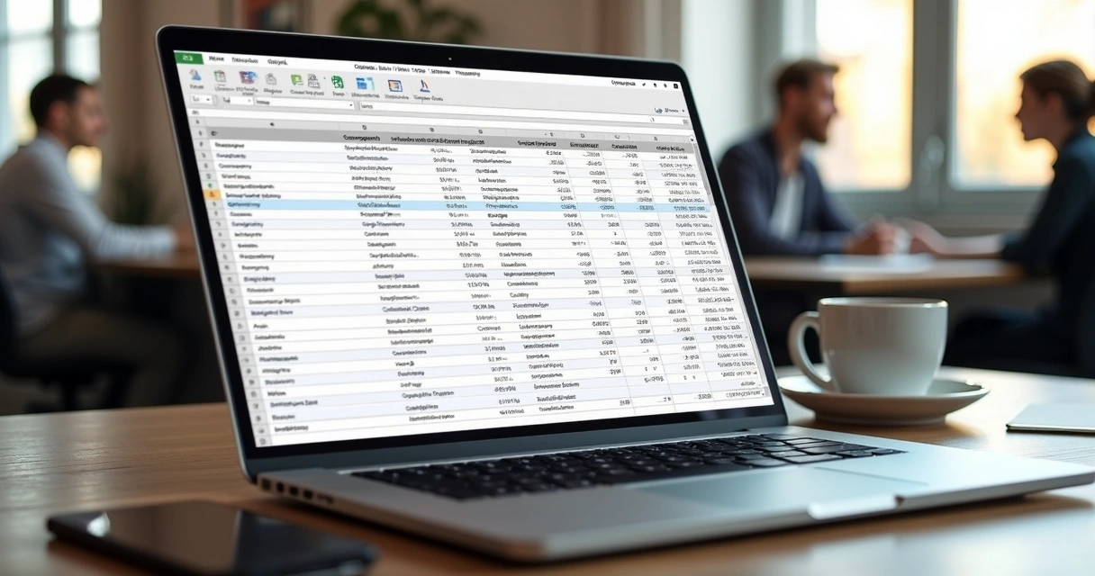 Planilha de mailing corporativo com informações sendo preenchidas automaticamente 