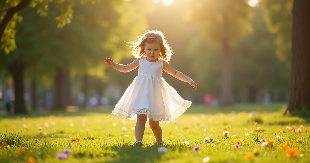 Sessão de fotos infantil ao ar livre com luz natural 