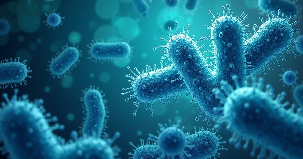 Resistência induzida em enterobacterales: o desafio da beta-lactamase AmpC 1 Ilustração de enterobactérias vistas ao microscópio