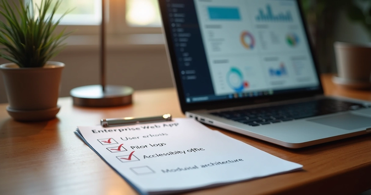 Enterprise web app development best practices checklist 
