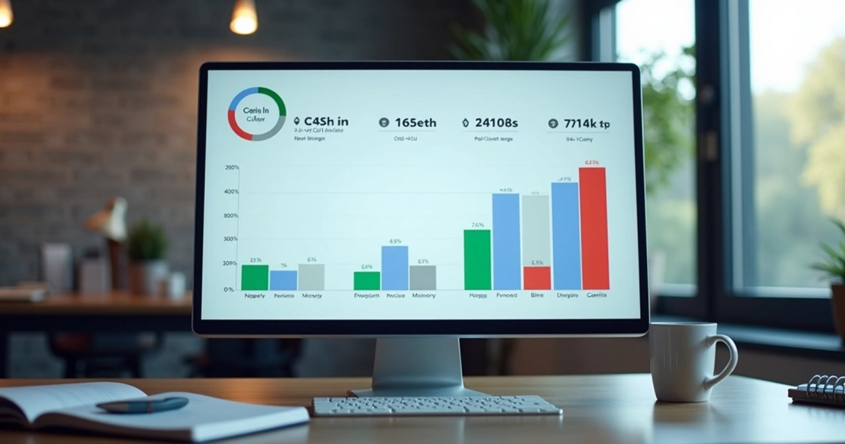 Painel digital com entradas e saídas de caixa 