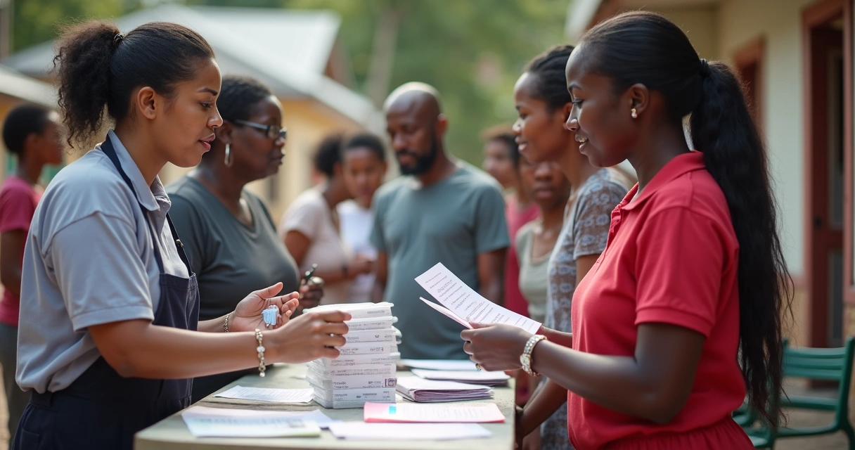 Distribuição de autotestes de HIV em ação comunitária