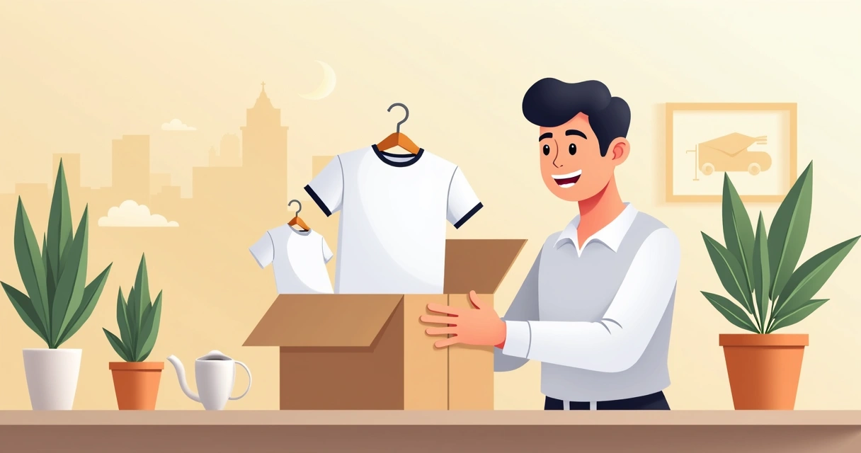 Cliente recebendo caixa de pedido de camisetas personalizadas em Avaré, representando entrega rápida