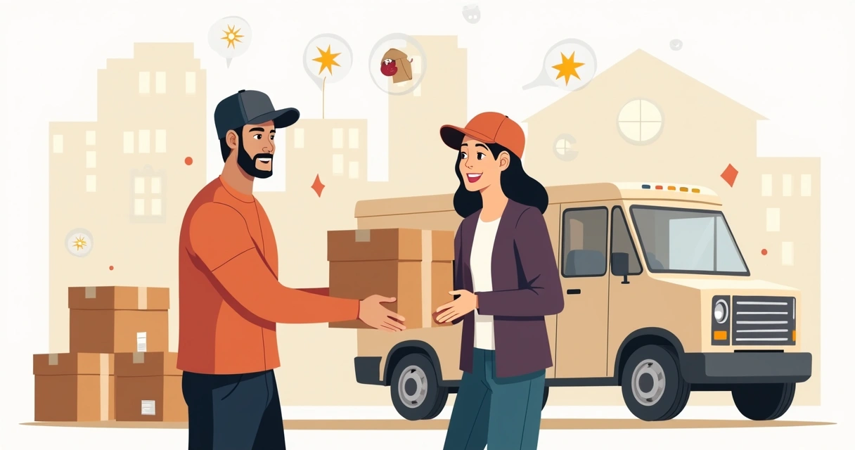 Pedido sendo entregue pontualmente ao cliente em sua casa 