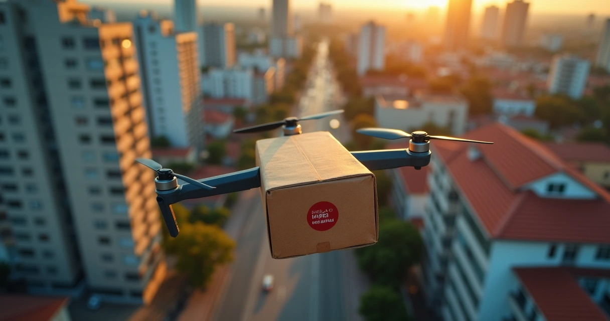 Drone faz entrega em área urbana de São Paulo 