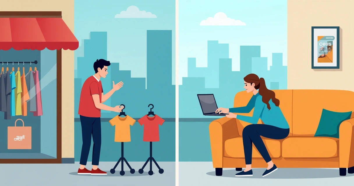 Comparação entre ir ao centro SP e receber online