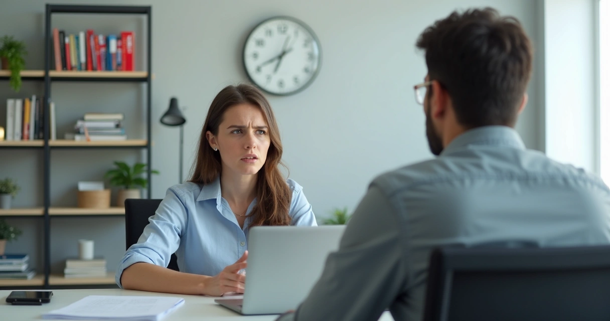 Candidato em entrevista de emprego internacional, respondendo em outro idioma