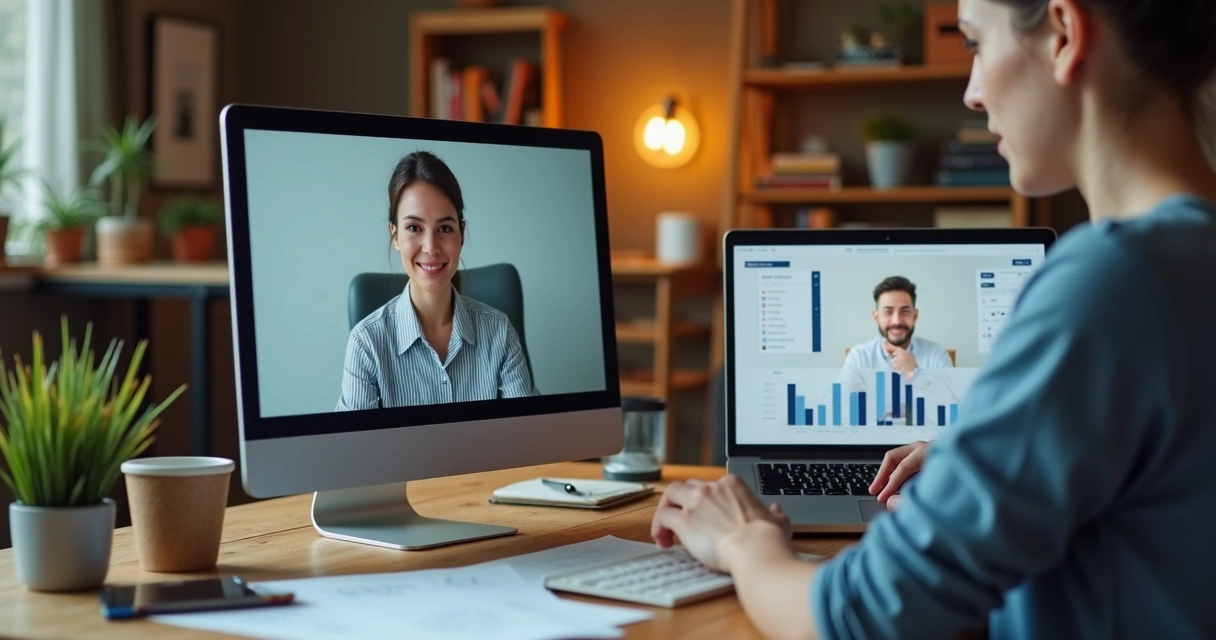 Entrevista com cliente em ambiente digital 