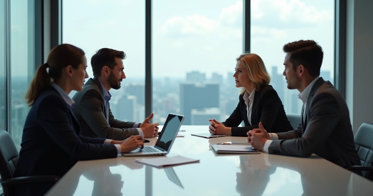 Especialista avaliando candidato em dinâmica de grupo 