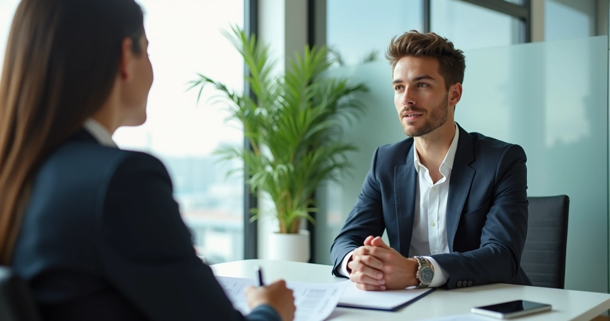 Entrevista de primeiro emprego em ambiente corporativo 