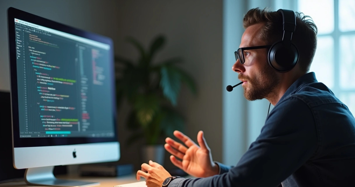 Candidato participando de entrevista técnica remota