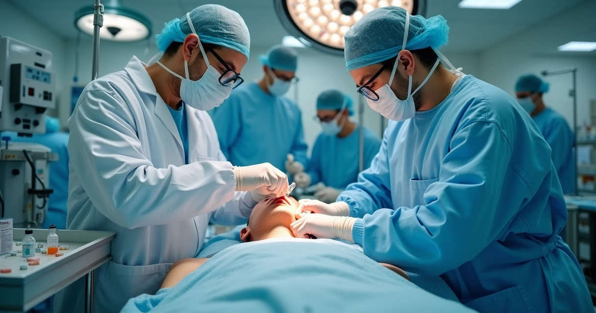 Médico preparando entubação em plantão de UTI 