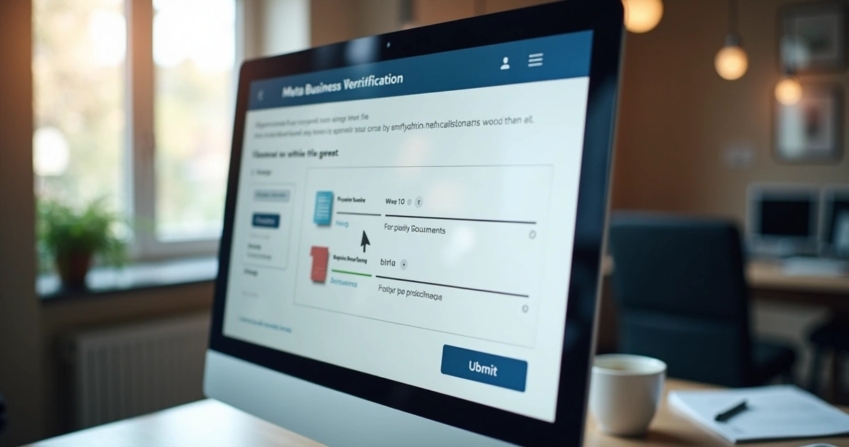 Tela de computador enviando arquivos para Meta