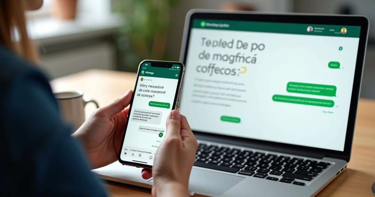 Pessoa enviando link de proposta digital pelo WhatsApp 
