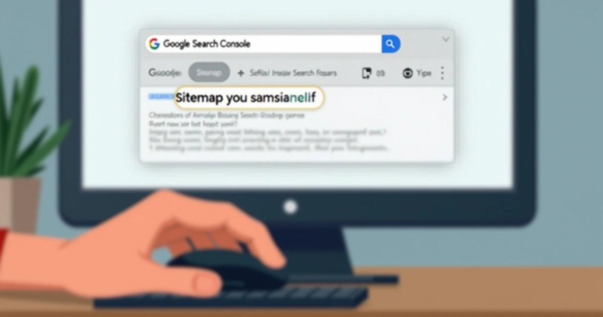 Pessoa enviando sitemap no painel do Search Console.