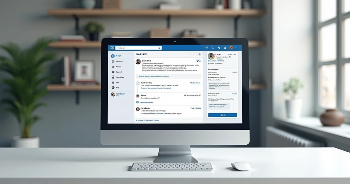 Tela mostrando automação de mensagens no LinkedIn