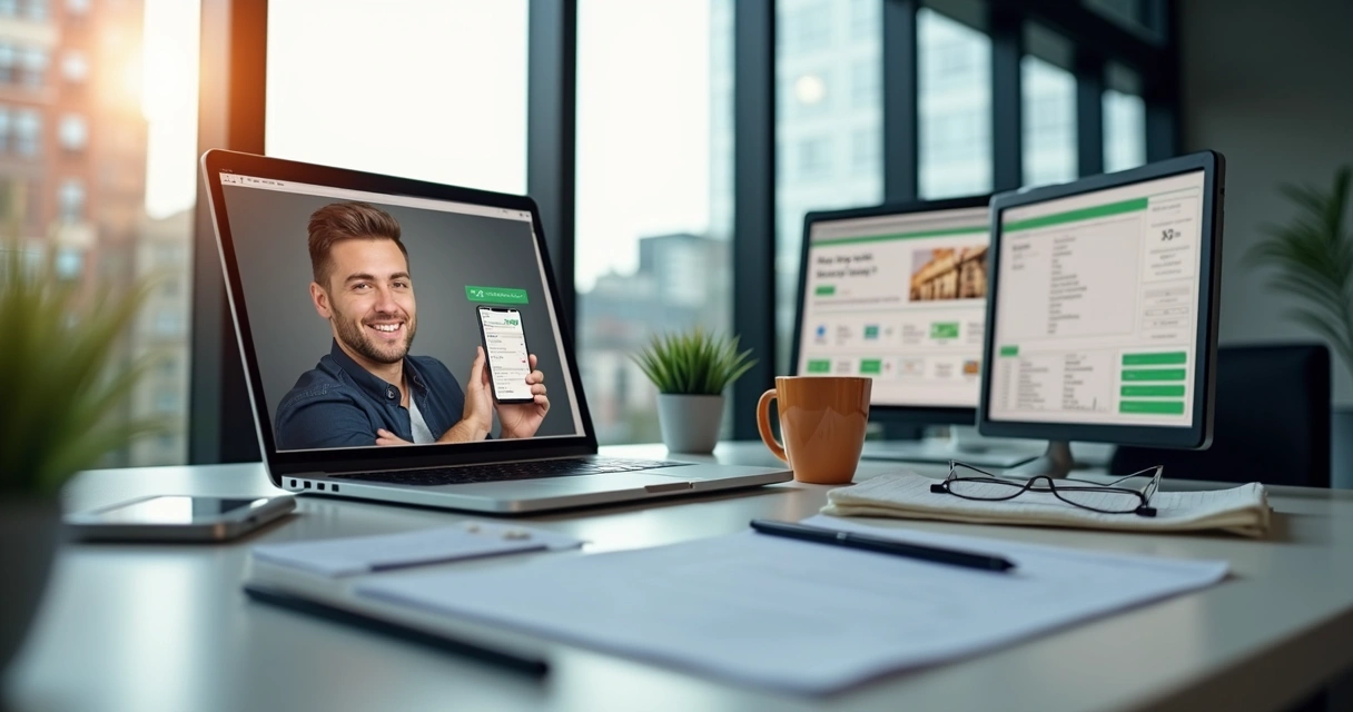 Tela de envio automático de cobrança para inquilino por WhatsApp e e-mail 