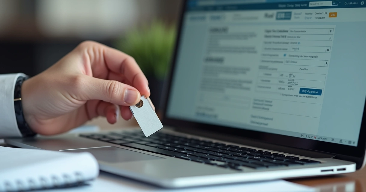 Envio digital de declaração fiscal com token na porta usb 