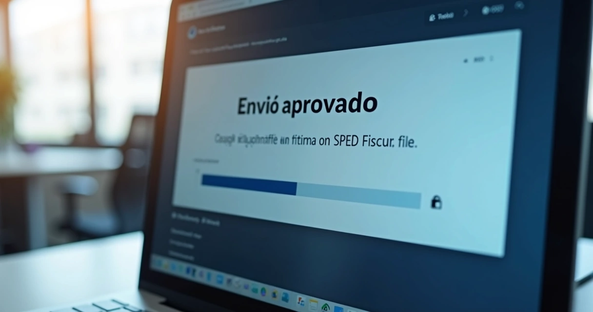 Tela com confirmação de envio ao Fisco pelo SPED Fiscal 